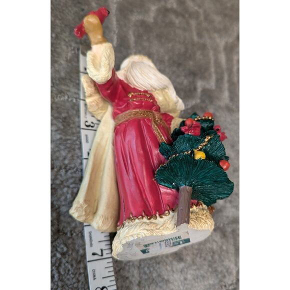Midwest Cannon Falls VTG Santa Figurine With Tree Cardinals Old World Saint 7" - Picture 8 of 8